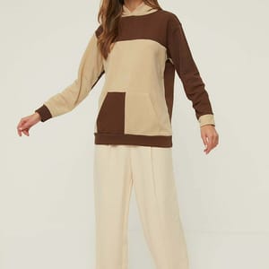 Colorblock Pocket Detail Hoodies