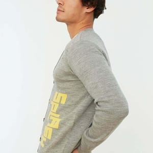 Slogan Knitted V-Neck Cardigan - Cardigans 30