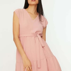 3_org_zoom Tie Detail Tiered Dress - Mini Dresses 29