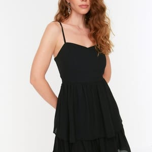 3_org_zoom Strappy Ruffle Detail Layered Dress - Mini Dresses 21
