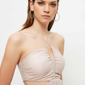 Asymmetric Cut Out Detail Dress - Midi Dresses 17