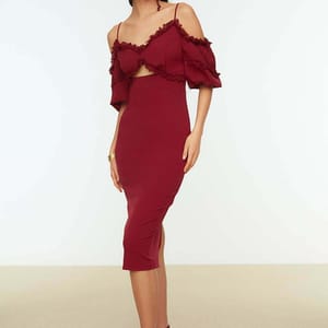 3_org_zoom-90.jpg Damson Collar Detailed Dress - Party Dresses 22