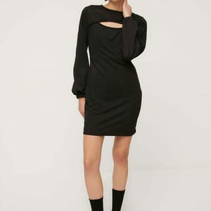 Women's Solid Knitted Dress