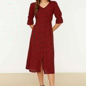 Printed Shirt Dress - Midi Dresses 22