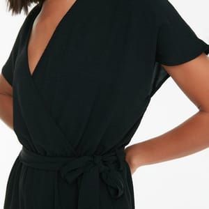Belted Double Breasted Jumpsuit - Jumpsuits 22