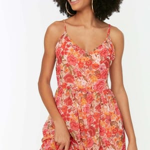 Printed Fit And Flare Midi Dress - Midi Dresses 22