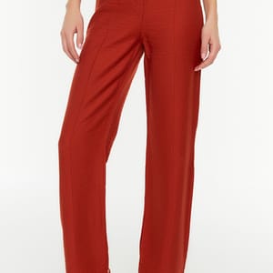 High Waist Ribbed Pant - Formal Pants 18