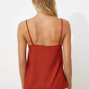 Lace Detail Top - Sleeveless Tops 63