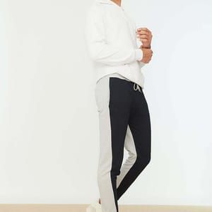Color Block Cuffed Sweatpants - Sweatpants 26