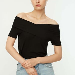 Crossover Ribbed Top