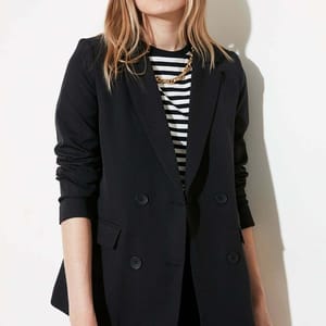 4_org_zoom Regular Lined Double Breasted Closure Woven Blazer Jacket - Blazers & Coats 72