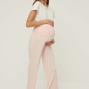 4_org_zoom Wide Leg Knitted Maternity Trouser - Maternity Pants 26
