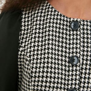 4_org_zoom Checked Button Detail Dress - Mini Dresses 18