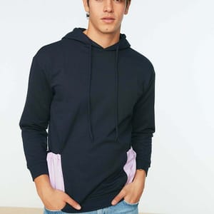 4_org_zoom Men Regular Fit Long Sleeve Hooded Paneled Sweatshirt - Hoodies 22