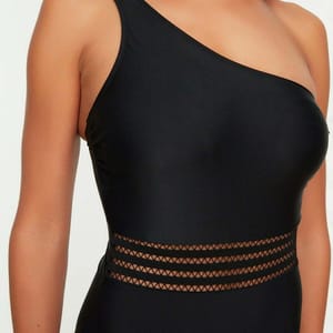 Mesh Detail One Shoulder Swimsuit - One Piece 23