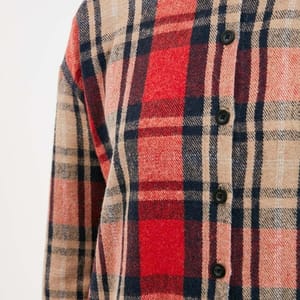 Plaid Check Hooded Shirt - Shirts & Blouses 20