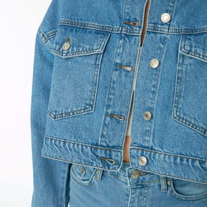 Denim Bomber Crop Jacket - Denim Jackets 18