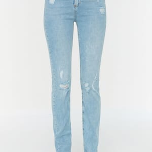 High Waist Slim Flare Jeans - Skinny Jeans 27