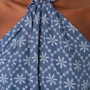 Halter Neck Printed Dress - Mini Dresses 18