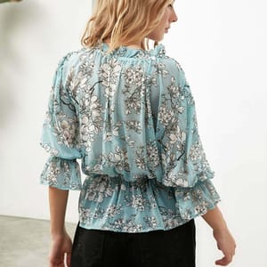 5_org_zoom Tie Neck Floral Print Top - Long Sleeve Tops 19