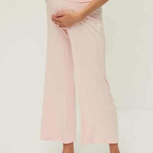 5_org_zoom Wide Leg Knitted Maternity Trouser - Maternity Pants 27