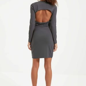 5_org_zoom Cut Out Detail Ribbed Dress - Mini Dresses 32
