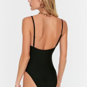 Women's Chain Detail High Leg Swimsuit - One Piece 24