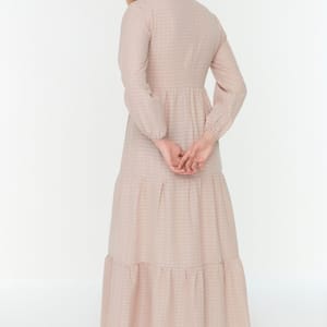 Balloon Sleeve Tiered Dress - Maxi Dresses 24