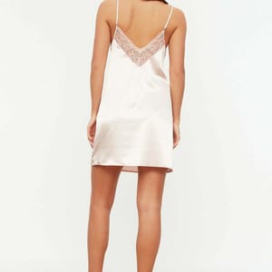 Lace Trim Nightdress - Night Dresses & Gowns 24