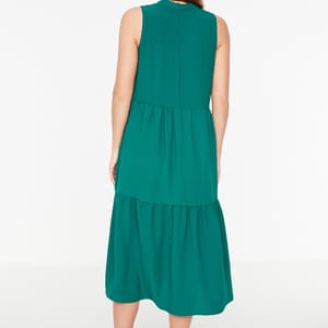 High Neck Tiered Dress - Midi Dresses 94