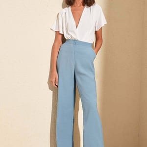 High Waist Wide Leg Pant - Formal Pants 65