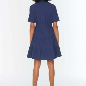 Solid Mini Tiered Dress - Mini Dresses 24