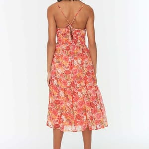 Printed Fit And Flare Midi Dress - Midi Dresses 24