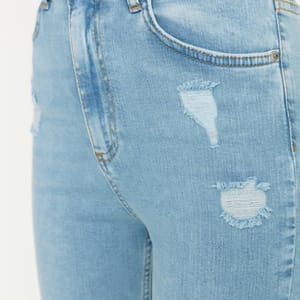 High Waist Slim Flare Jeans - Skinny Jeans 28