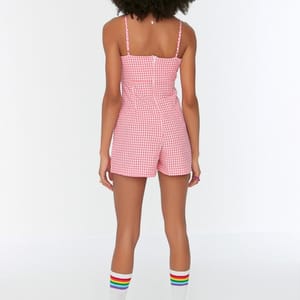 6_org_zoom Checked Cut Out Detail Playsuit - Playsuits 24