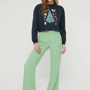 Crop Printed Sweatshirt - Sweatshirts 33