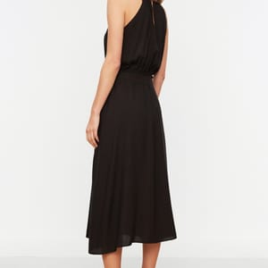 Halter Neck Pleated Dress - Midi Dresses 49