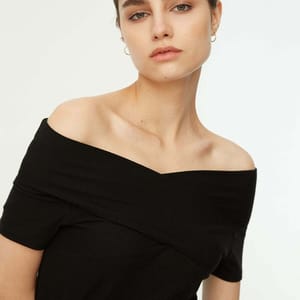 Crossover Ribbed Top - Short Sleeve Tops 20