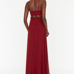Front Split Strappy Cut Out Detail Dress - Party Dresses 24