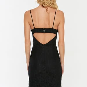 6_org_zoom Tulle Detail Knitted Strappy Dress - Mini Dresses 24