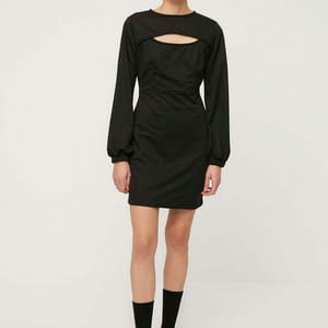 6_org_zoom Women's Solid Knitted Dress - Mini Dresses 18