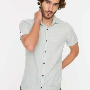 Fillet Pocket Slim Fit Shirt - Short Sleeves Shirts 23