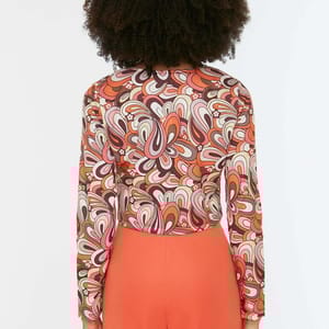 Printed Cropped Jacket - Casual Jackets 32