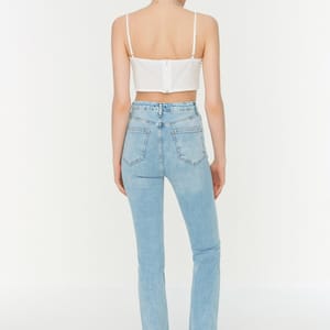 High Waist Slim Flare Jeans - Skinny Jeans 29