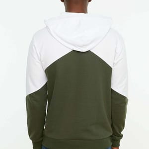 7_org_zoom Men's Hooded Long Sleeve Paneled Sweatshirt with Kangaroo Pockets - Hoodies 34