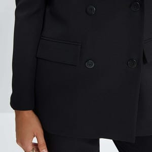 7_org_zoom Regular Lined Double Breasted Closure Woven Blazer Jacket - Blazers & Coats 68