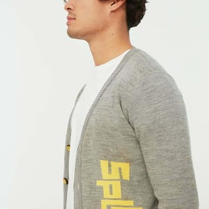 Slogan Knitted V-Neck Cardigan - Cardigans 33