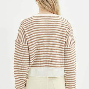 Camel Openwork Knitwear Cardigan - Cardigans 19