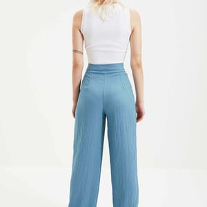 High Waist Wide Leg Pant - Formal Pants 64
