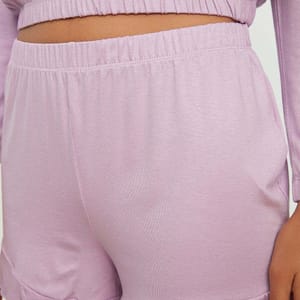 Purple Knitted Shorts Women's Set - Co-ord Sets 23